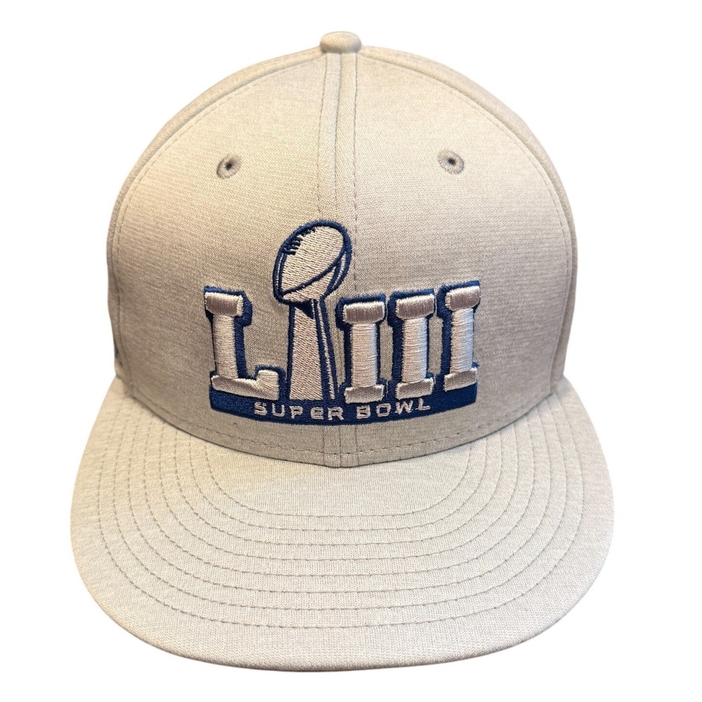 Super Bowl 53 LIII Atlanta Patriots vs Rams‎ 2019 New Era 59Fifty Hat 7 3/8 Gray